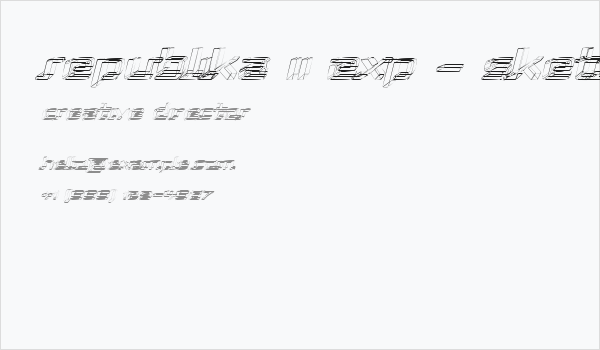 Republika II Exp - Sketch Italic Business Card