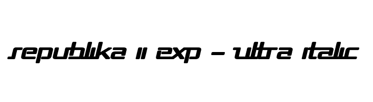 Republika II Exp - Ultra Italic  font caratteri gratis