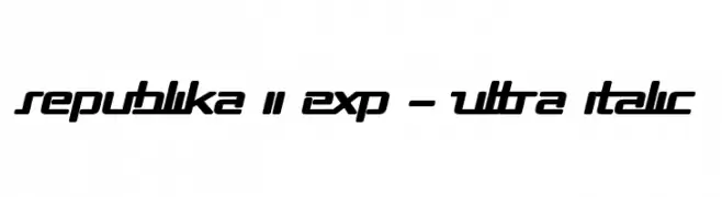 Republika II Exp - Ultra Italic  font caratteri gratis