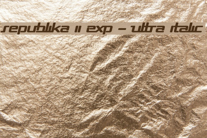 Republika II Exp - Ultra Italic Example 3