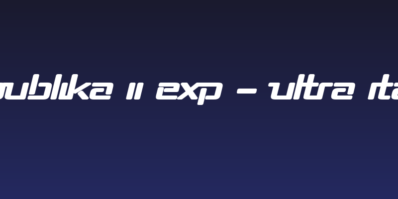 Republika II Exp - Ultra Italic Social Header