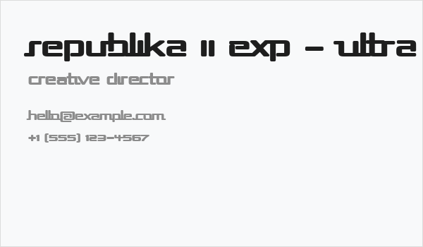 Republika II Exp - Ultra Business Card