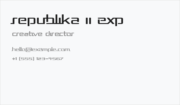 Republika II Exp Business Card