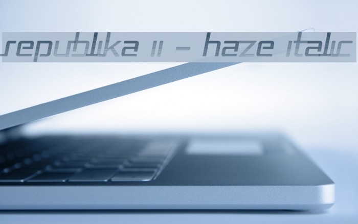 Republika II - Haze Italic Font examples