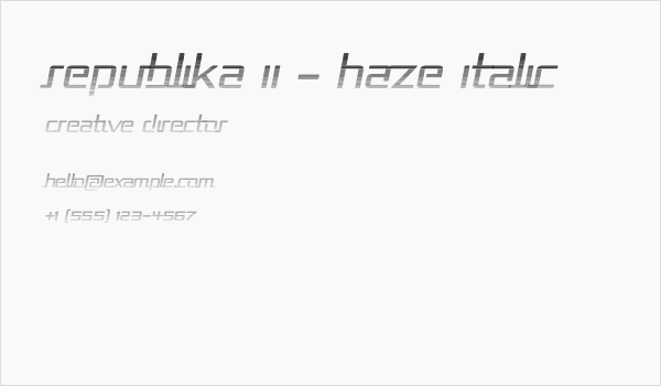 Republika II - Haze Italic Business Card