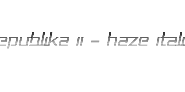 Republika II - Haze Italic Logo