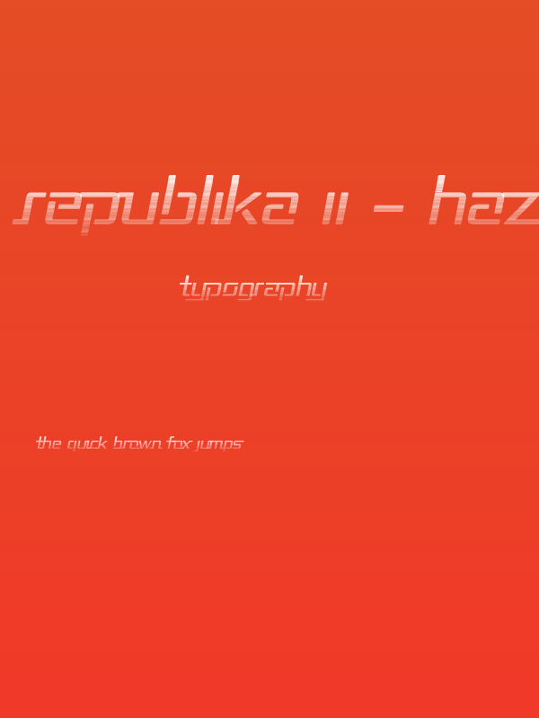 Republika II - Haze Italic Poster
