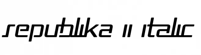 Republika II Italic  font caratteri gratis