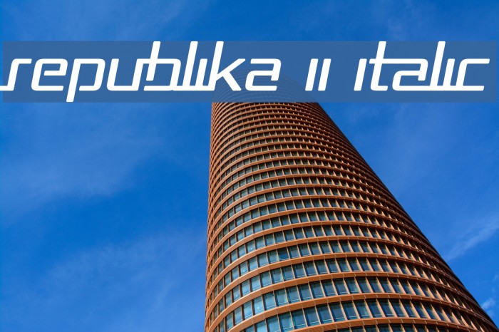 Republika II Italic Font examples