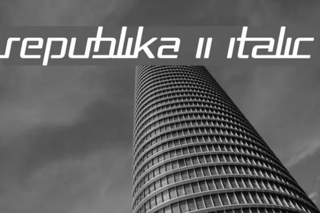Republika II Italic Schriftart examples