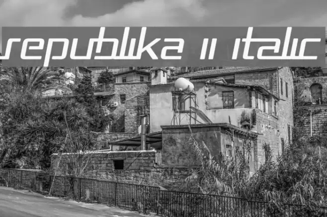 Republika II Italic Schriftart examples
