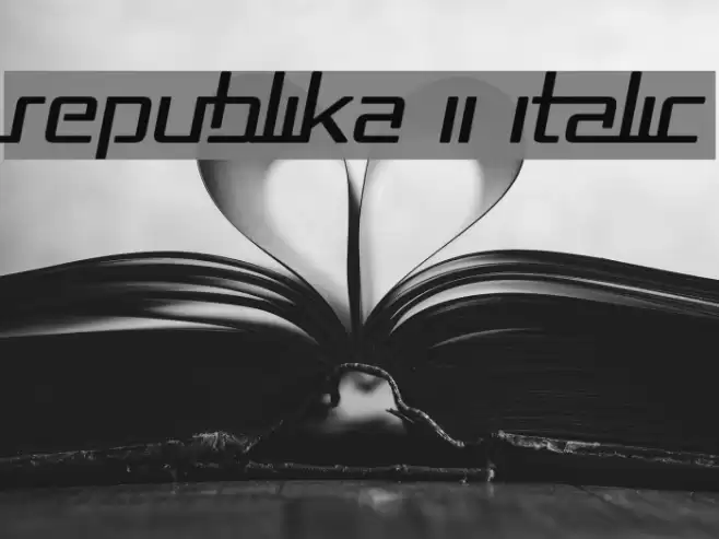 Republika II Italic Schriftart examples