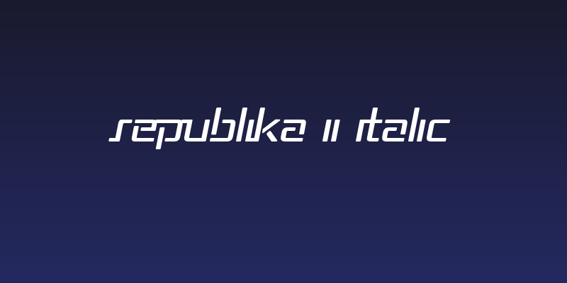 Republika II Italic Social Header
