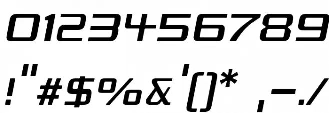 Republika II - Light Italic Font OTHER CHARS