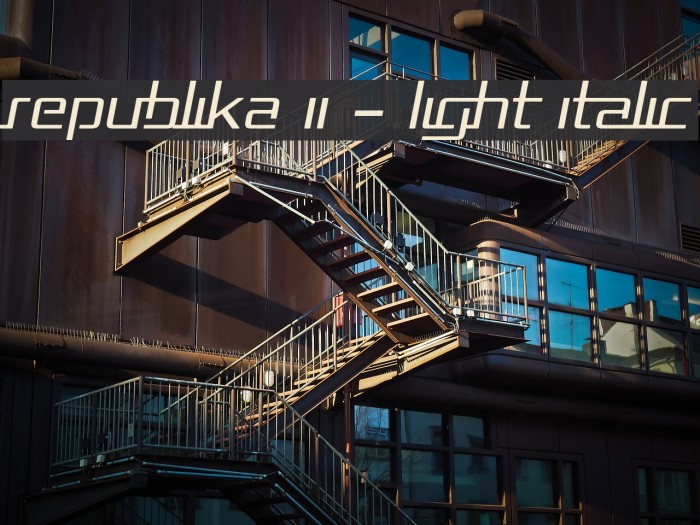 Republika II - Light Italic Example 1
