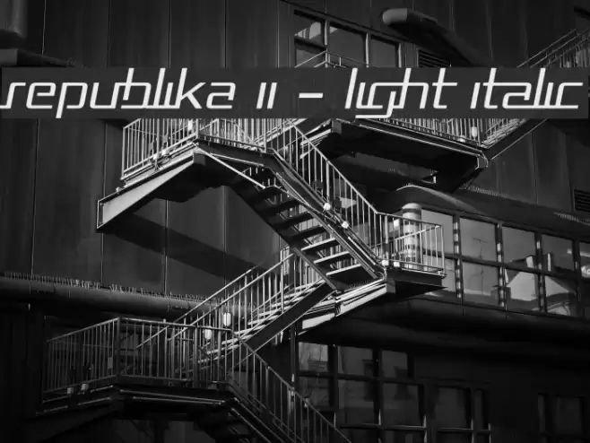 Republika II - Light Italic Font examples