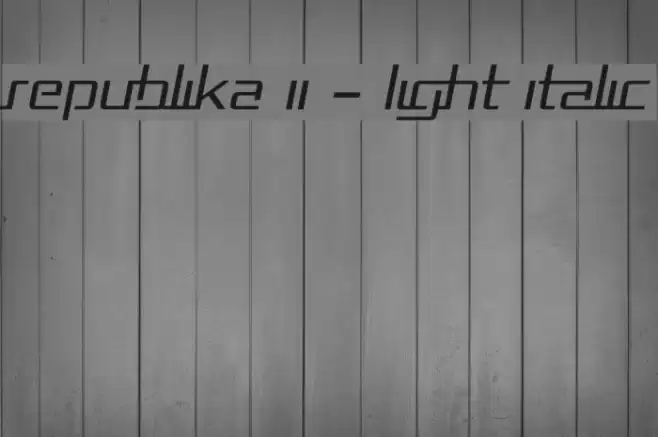 Republika II - Light Italic Font examples