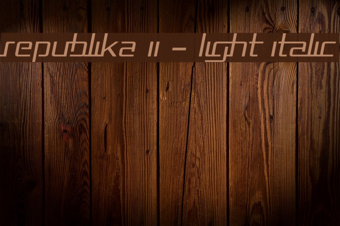 Republika II - Light Italic Example 3