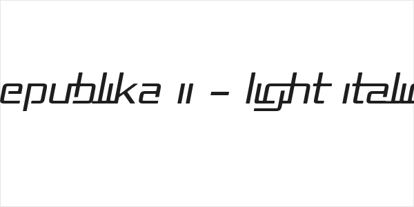 Republika II - Light Italic Logo