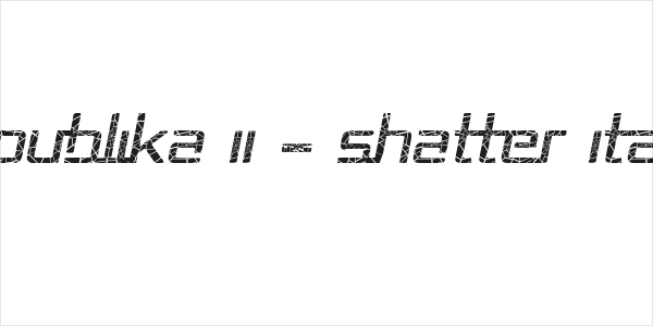Republika II - Shatter Italic Logo