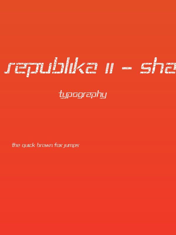 Republika II - Shatter Italic Poster