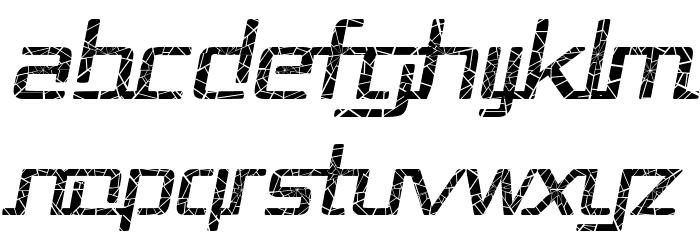 Republika II - Shatter Italic Шрифта строчной