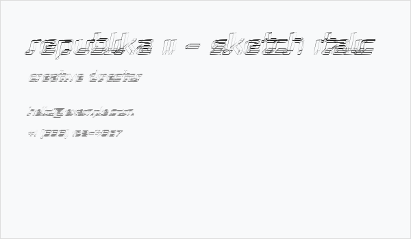 Republika II - Sketch Italic Business Card