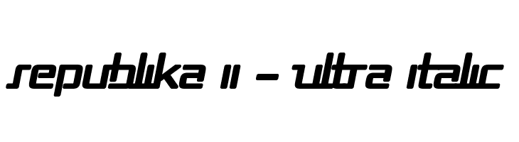 Republika II - Ultra Italic  नि: शुल्क फ़ॉन्ट्स डाउनलोड