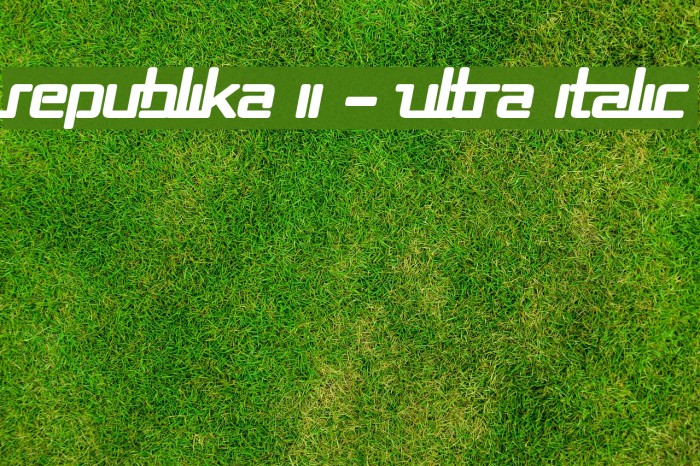 Republika II - Ultra Italic Font examples
