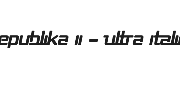 Republika II - Ultra Italic Logo