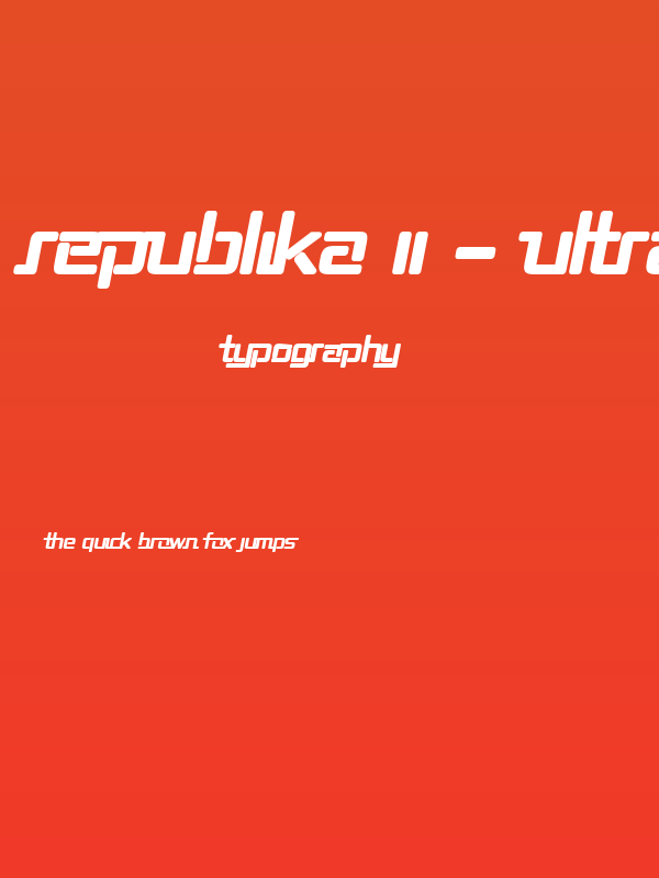 Republika II - Ultra Italic Poster