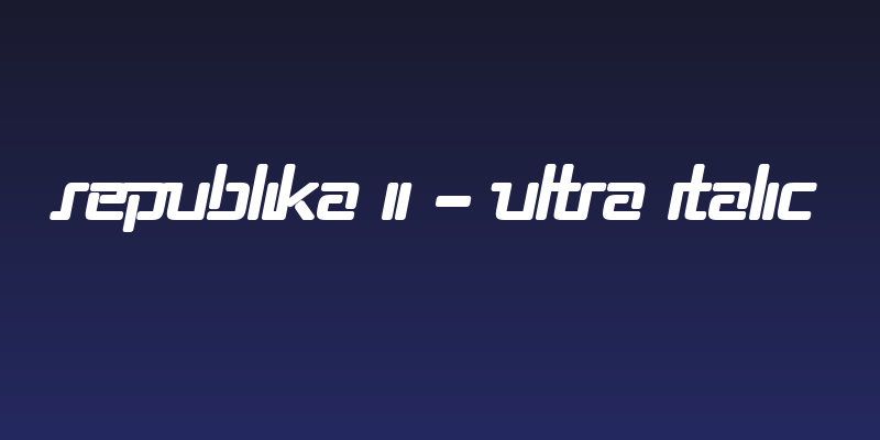 Republika II - Ultra Italic Social Header
