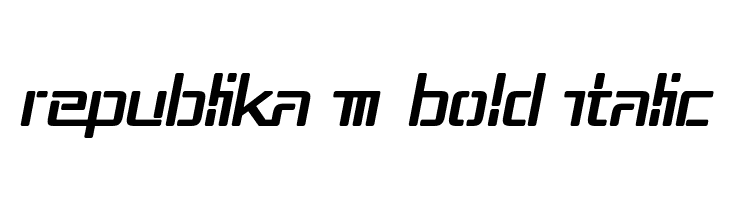 Republika III Bold Italic  font caratteri gratis