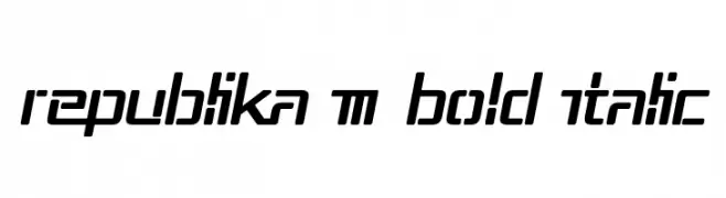 Republika III Bold Italic  Free Fonts Download