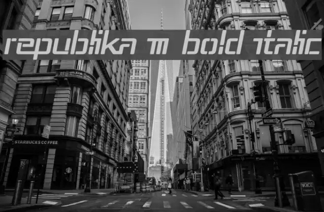 Republika III Bold Italic Font examples