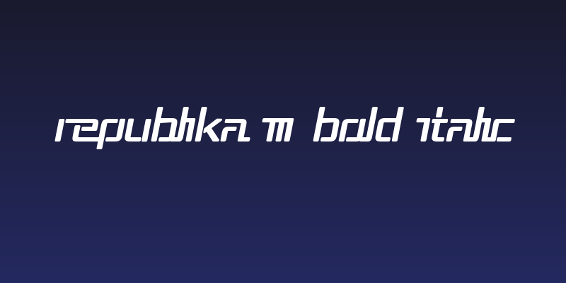 Republika III Bold Italic Social Header