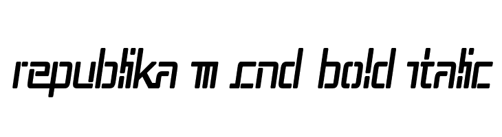 Republika III Cnd Bold Italic  font caratteri gratis
