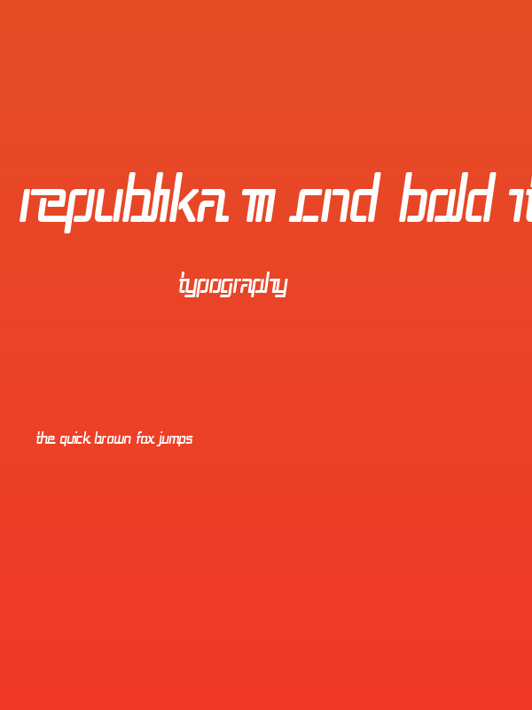 Republika III Cnd Bold Italic Poster