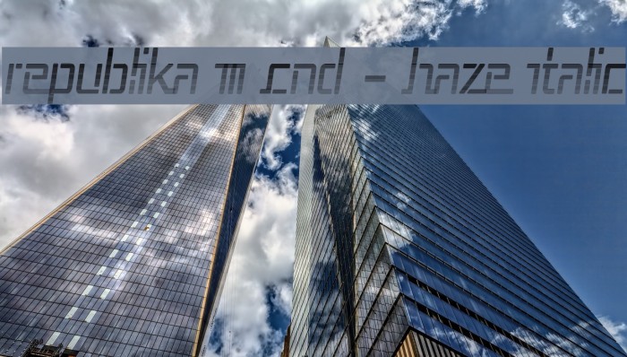 Republika III Cnd - Haze Italic Font examples