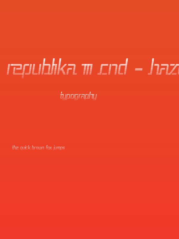 Republika III Cnd - Haze Italic Poster