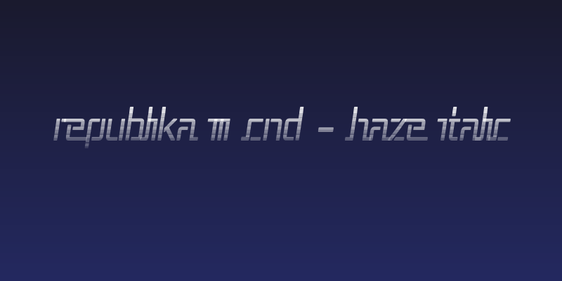 Republika III Cnd - Haze Italic Social Header