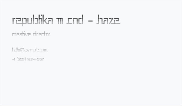 Republika III Cnd - Haze Business Card