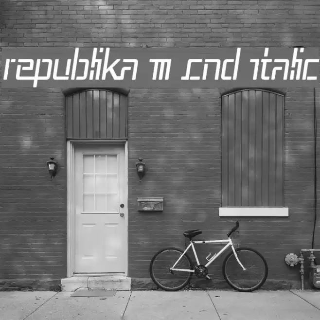 Republika III Cnd Italic Schriftart examples