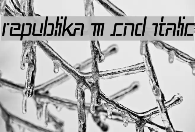 Republika III Cnd Italic Schriftart examples
