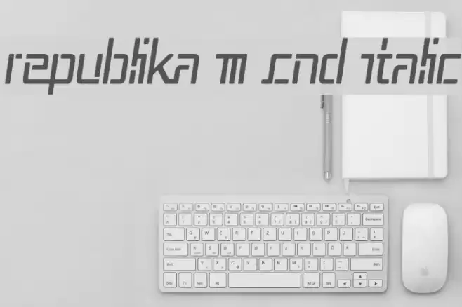 Republika III Cnd Italic Schriftart examples