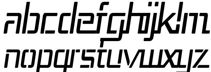 Republika III Cnd Italic Font LOWERCASE