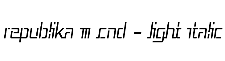 Republika III Cnd - Light Italic  font caratteri gratis