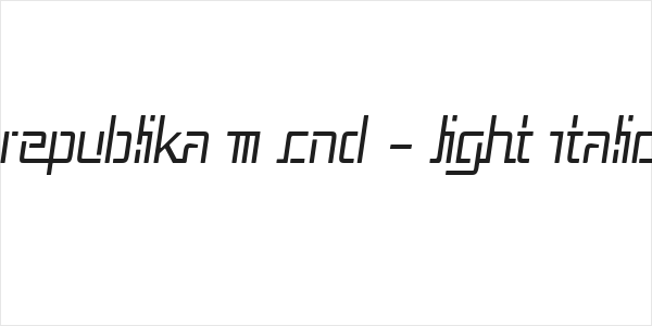 Republika III Cnd - Light Italic Logo