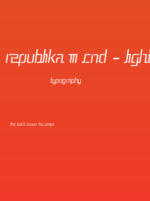 Republika III Cnd - Light Italic Poster