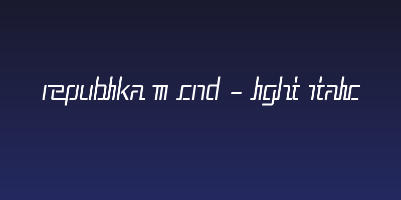 Republika III Cnd - Light Italic Social Header